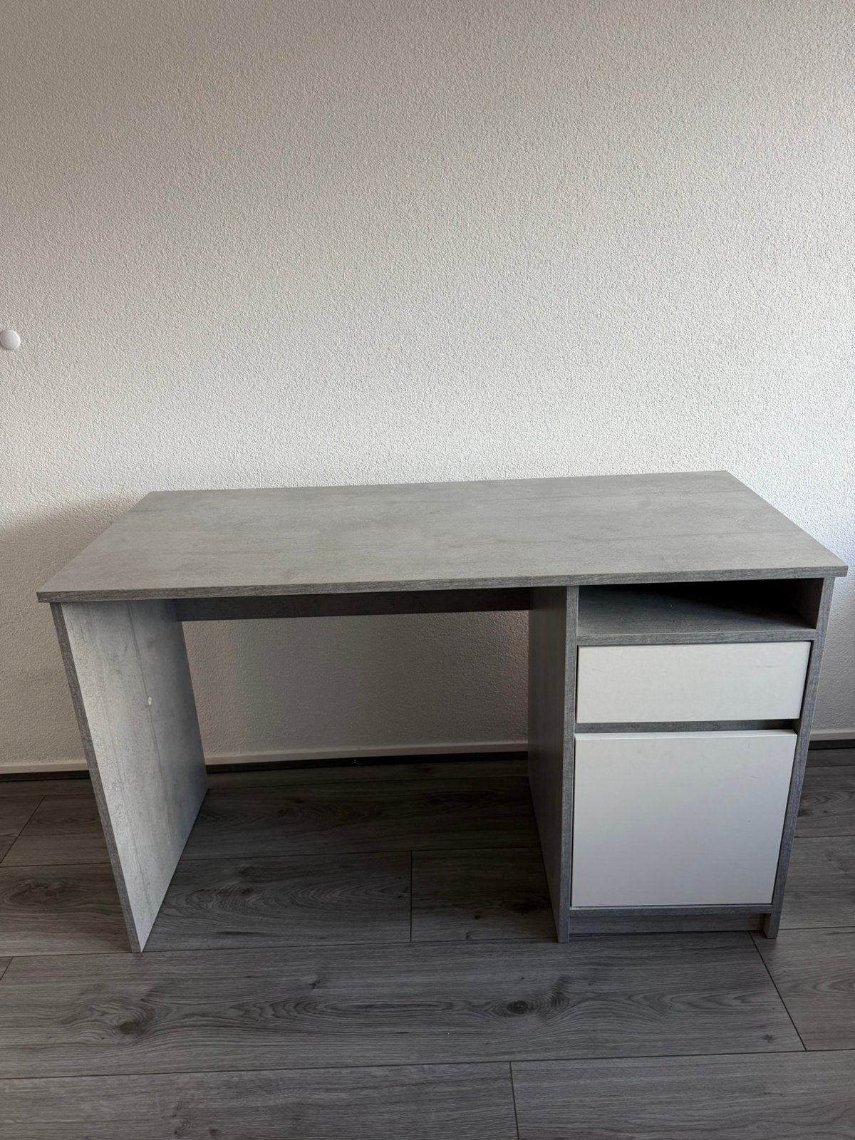 Nieuw bureau met lade en kastje – Grijs/Wit, Huis en Inrichting, Ophalen, Nieuw