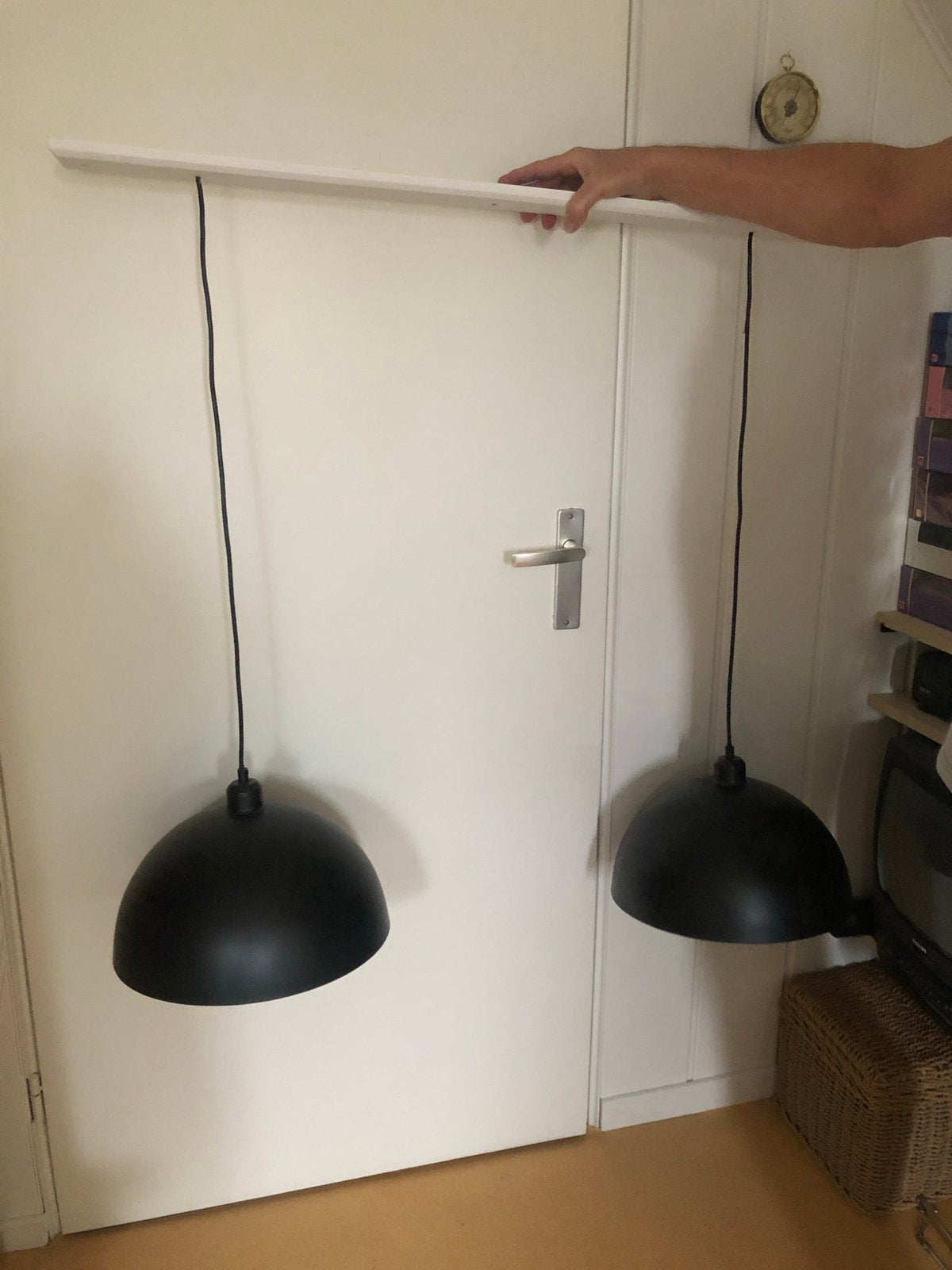 Zwarte hanglampen, Ophalen, Gebruikt, Metaal, E27 (groot)