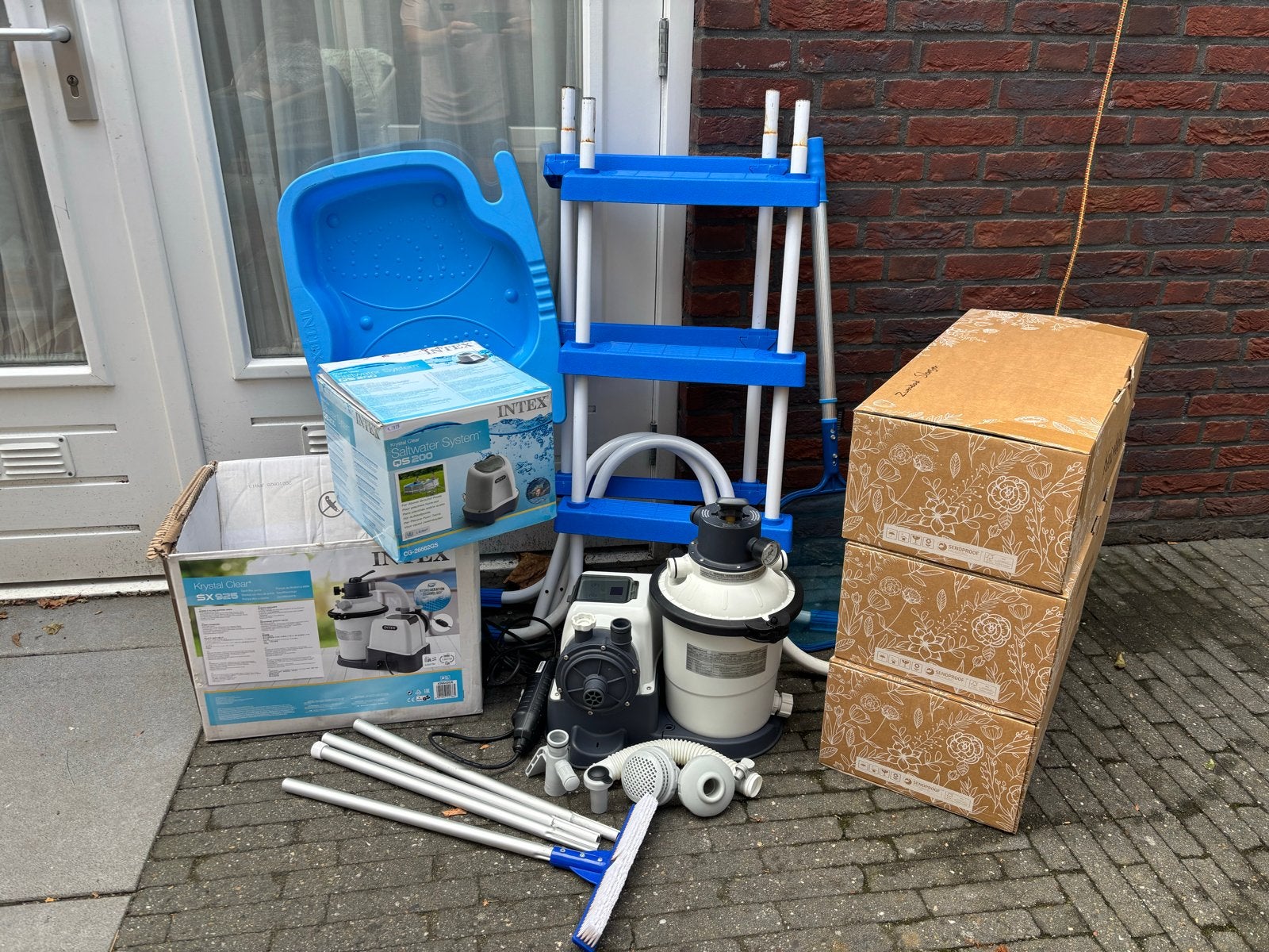Zandfilterpomp, intex, en zoutwater systeem, Tuin en Terras, Zwembad-toebehoren, Ophalen, Zo goed als nieuw, Filter