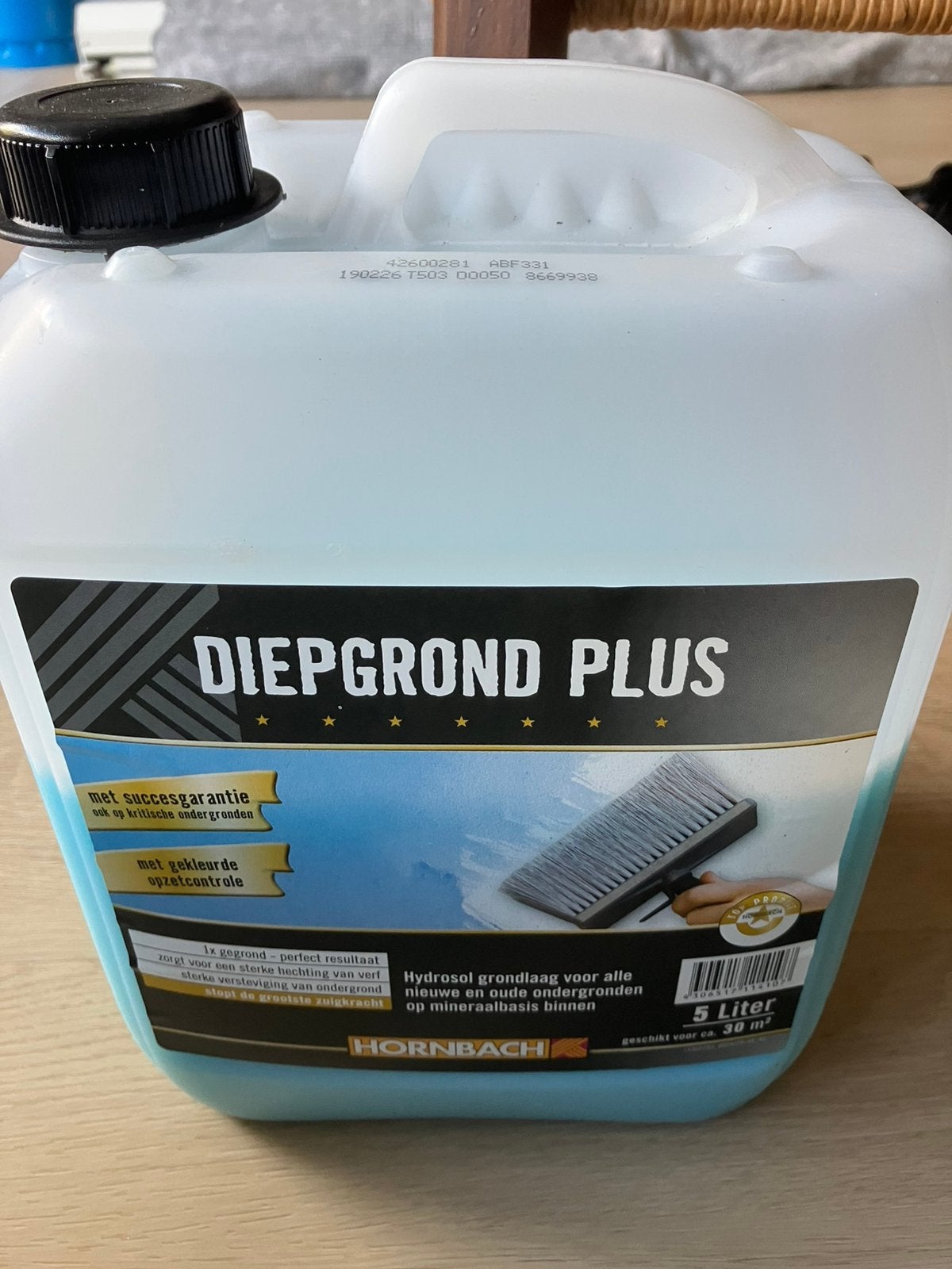 Diepgrond 2,5 liter, Doe-het-zelf en Verbouw, Verf, Beits en Lak, Ophalen, Zo goed als nieuw, Wit