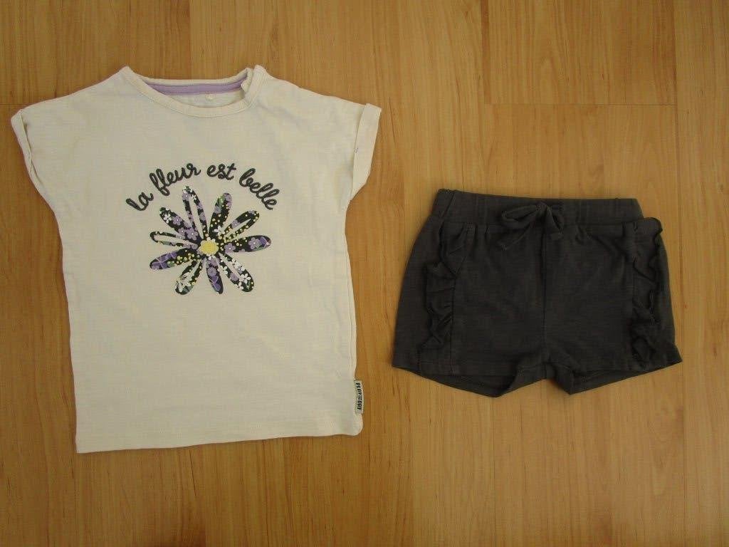 Prénatal - setje maat 80 - korte broek + shirt, Meisje, Ophalen of Verzenden, Zo goed als nieuw, Setje