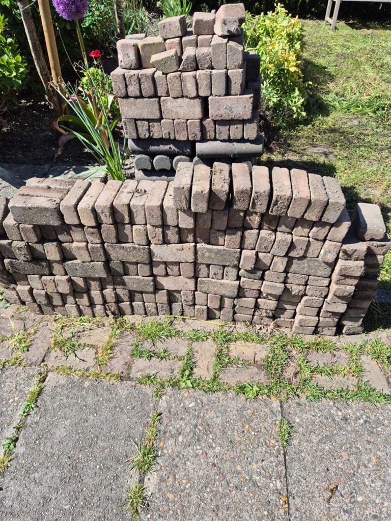 Gebruikte bakstenen voor tuin of bestrating, Tuin en Terras, Ophalen, Gebruikt, Beton, Klinkers