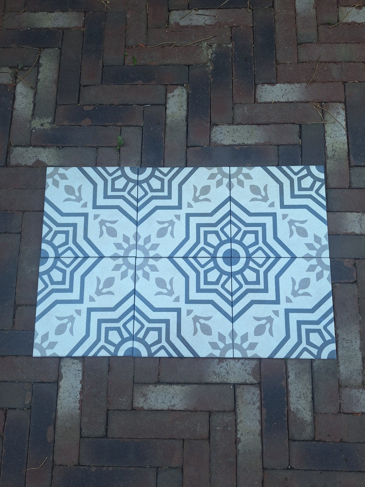 6 ongebruikte tegels met leuk patroon 20x20cm, Ophalen, Keramiek, Nieuw, 20 tot 40 cm