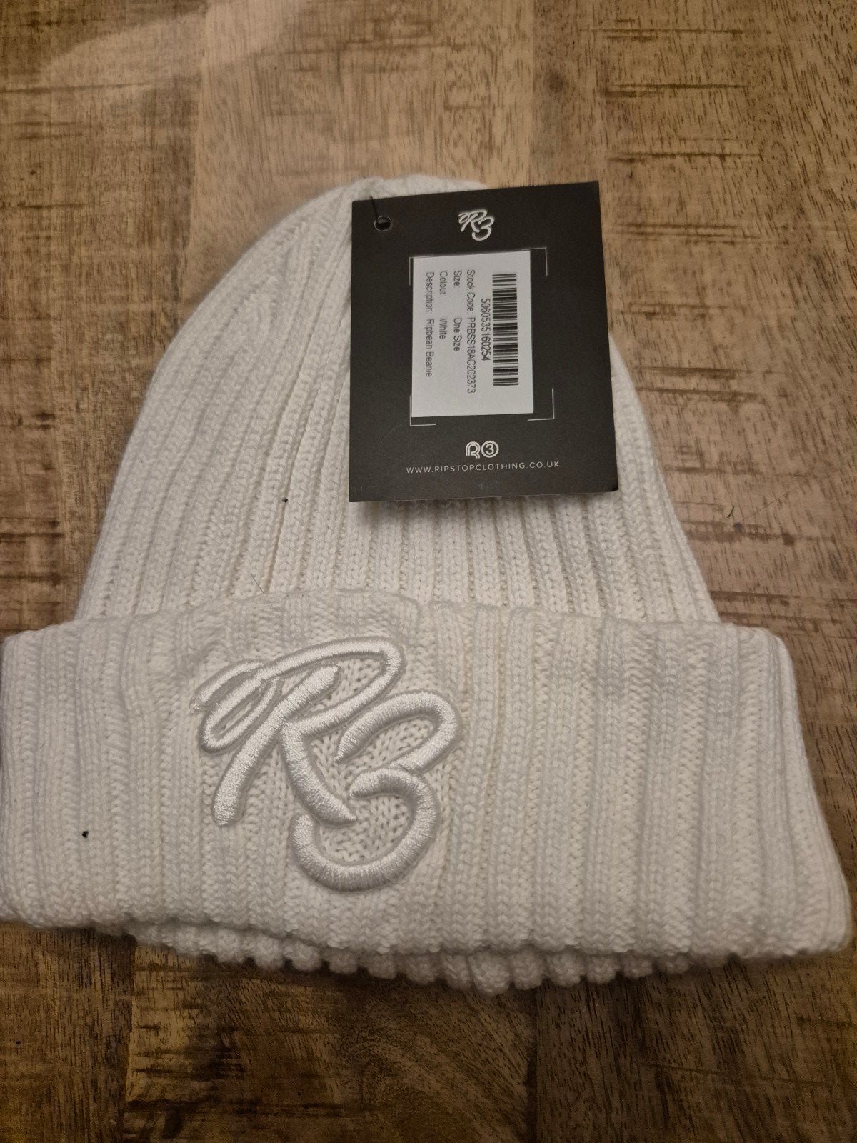 Nieuwe witte Ripstop Beanie muts - One Size, Kinderen en Baby's, Kinderkleding | Mutsen, Sjaals en Handschoenen, Ophalen of Verzenden