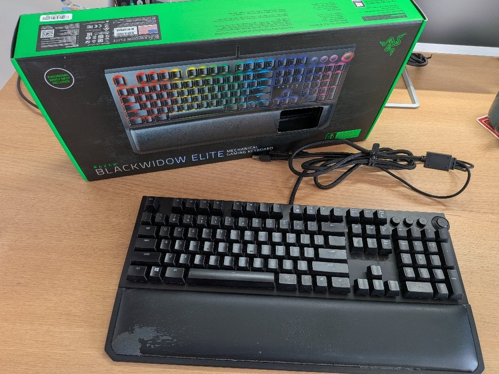 Razer Blackwidow Elite mechanisch toetsenbord, Computers en Software, Gebruikt, Ophalen of Verzenden, Razer BlackWidow, Qwerty