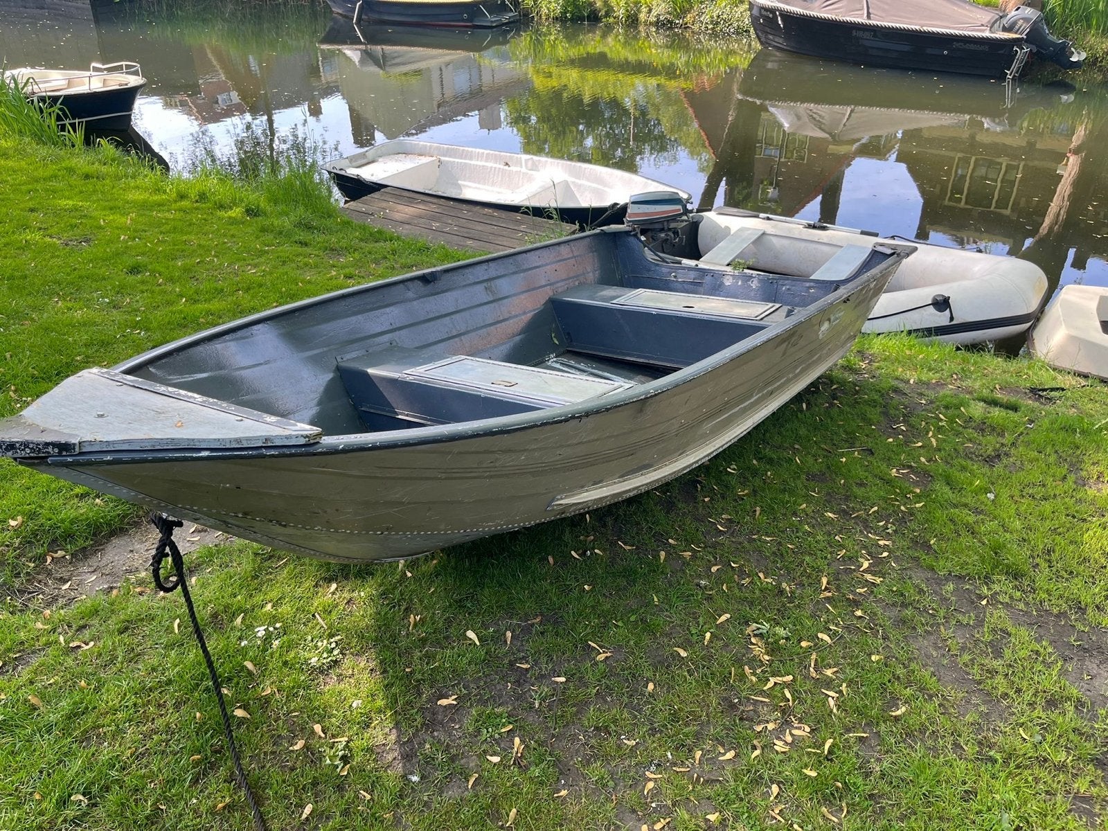 Tracker Guide V12 Aluminium Visboot - Lichtgewicht & Duurzaa, Ophalen, Gebruikt, Aluminium