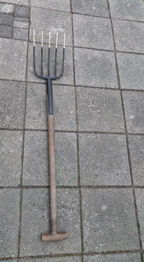 Puinvork - 5 tands - lengte 115cm - €35,-, Ophalen, Zo goed als nieuw, Vork