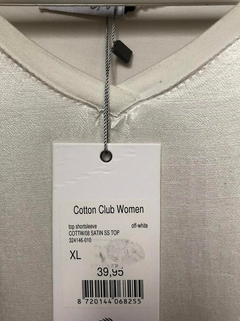 Top Cotton Club off-white XL NIEUW, Kleding | Dames, Tops, Wit, Maat 46/48 (XL) of groter, Ophalen of Verzenden, Zo goed als nieuw