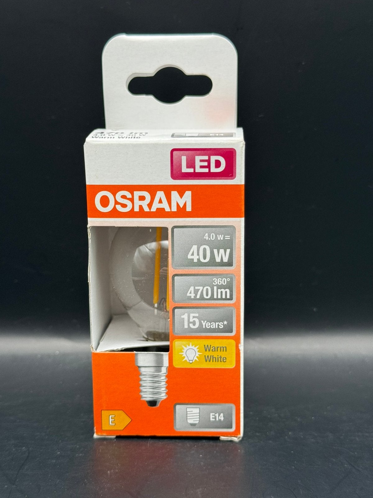 Osram LED E14 Filament Lamp – 4.0W (40W), Led-lamp, Osram, E14 (klein), Nieuw