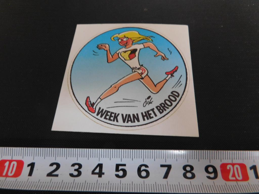 sticker strip Dik Bruynesteyn  Week van het brood *, Ophalen, Zo goed als nieuw