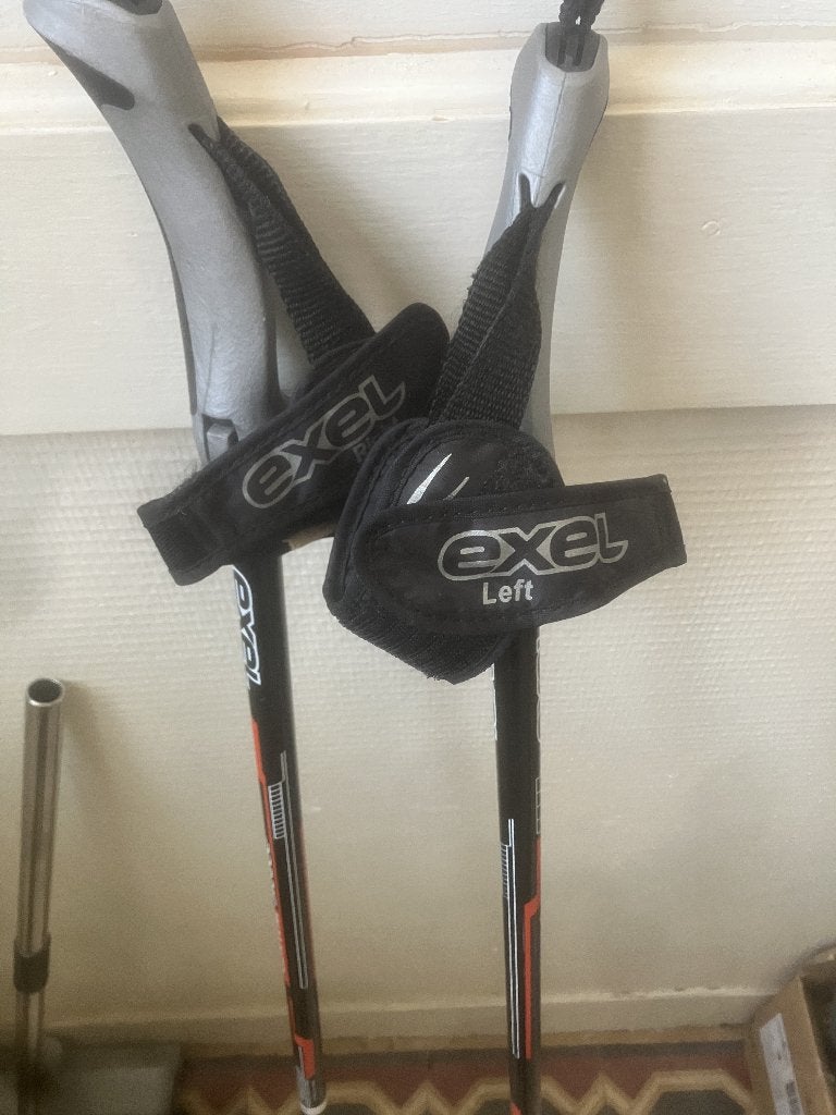 2 gebruikte nordic wandingstokken 115 cm, Ophalen of Verzenden, Gebruikt, Wandelstok