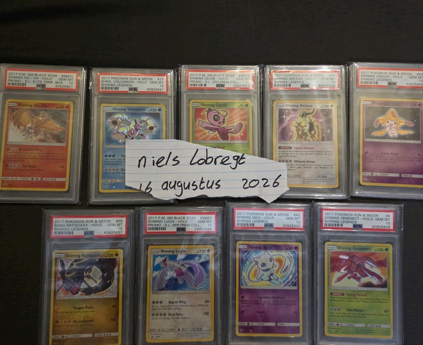 pokemon shining set Engels psa 10, Ophalen of Verzenden, Zo goed als nieuw