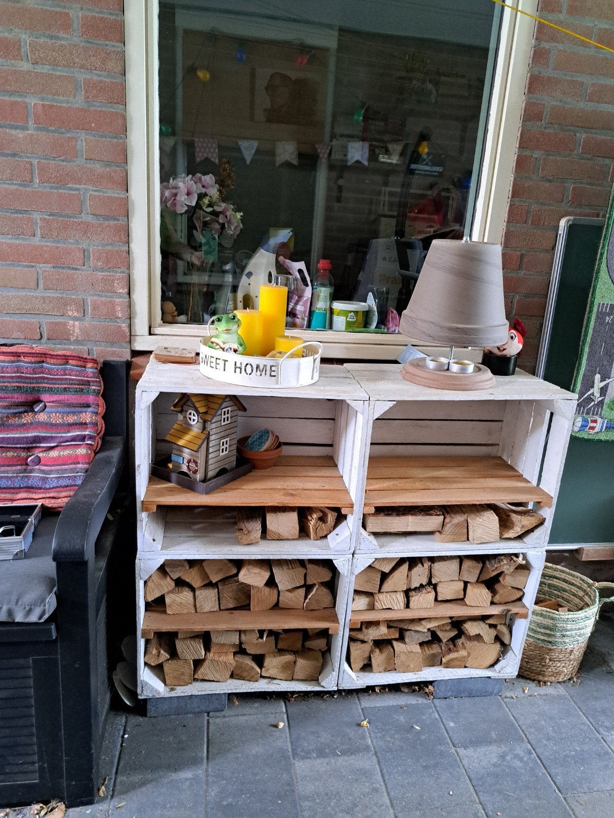 Kastje van fruitkisten - Decoratief en functioneel, Doe-het-zelf en Verbouw, Kratten en Dozen, Ophalen, Gebruikt, Bak of Kist