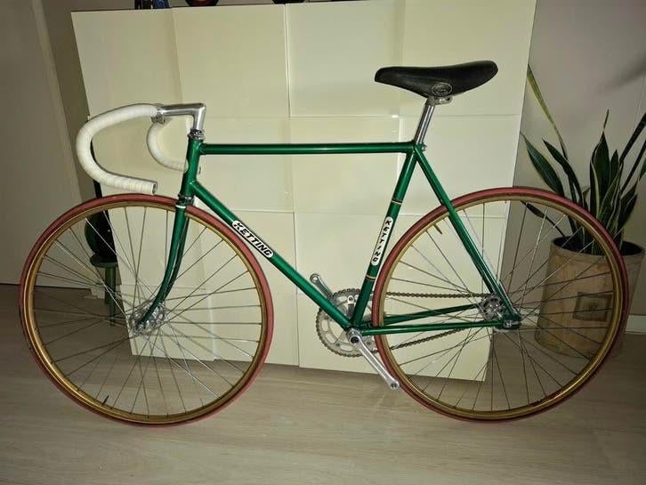 Vintage Klaas Kwantes baanfiets fixed gear ketting Shimano., Gebruikt, Ophalen, Overige merken, 10 tot 15 versnellingen