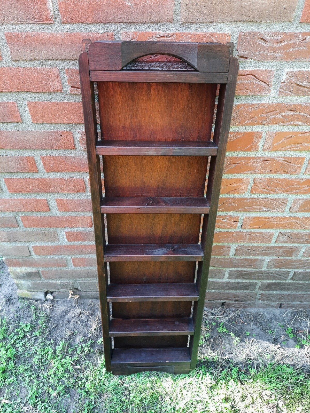 Vintage Houten Steenmal / Wandrek / Letterbak (6 vakken), Antiek en Kunst, Ophalen of Verzenden