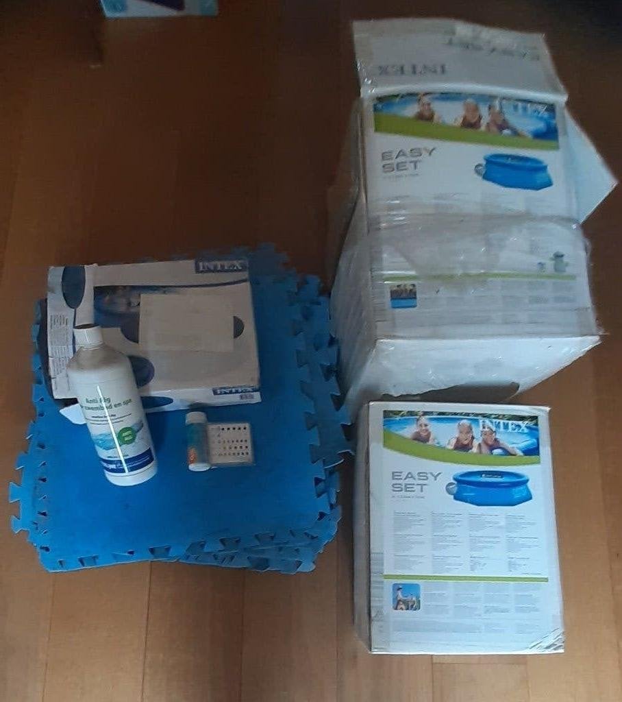 Intex Zwembad easy set, Ophalen, Gebruikt, Rond, Opzetzwembad