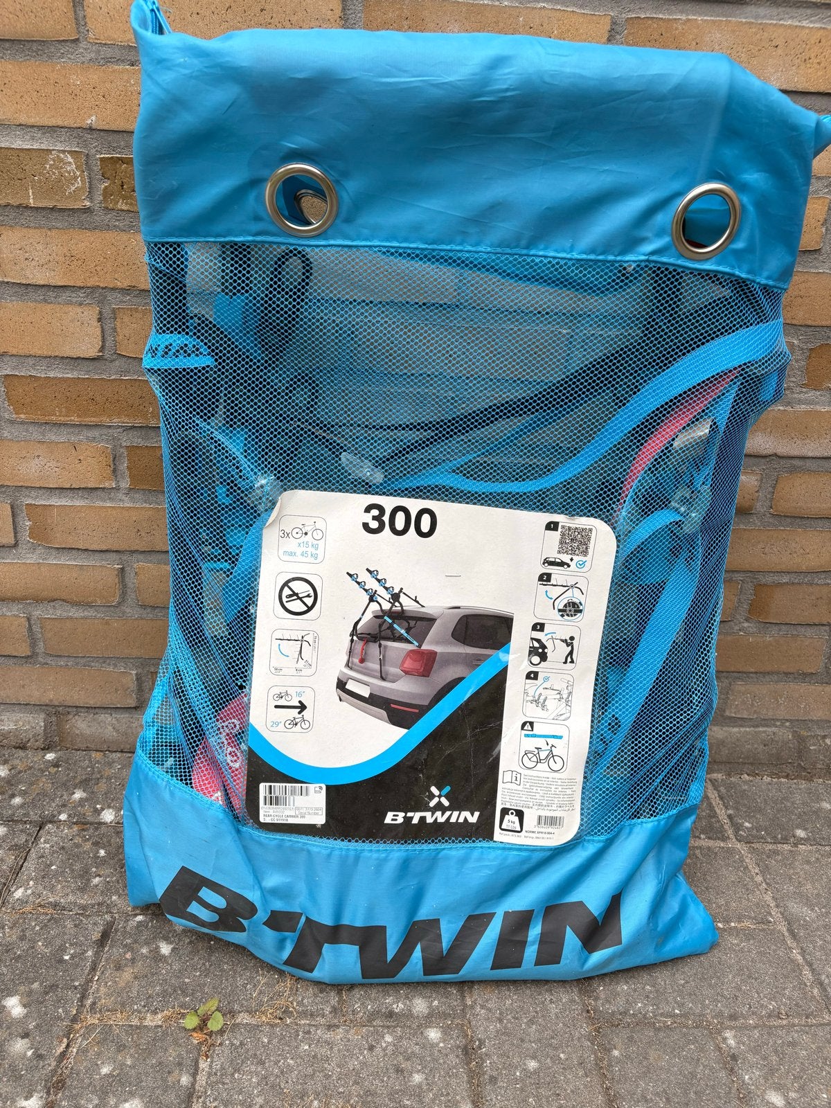 Btwin 300 fietsendrager voor 3 fietsen (achterklep), Ophalen, 3 fietsen of meer, Gebruikt, Achterklepdrager