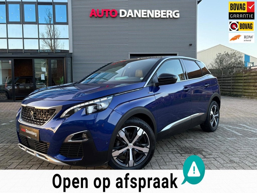 Peugeot 3008 1.2 PureTech GT Line LEER,CAMERA,MASSAGE-STOELE, Auto's, Peugeot, 1199 cc, Blauw, Bedrijf, Parkeersensor