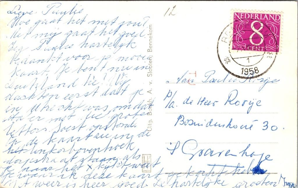 Groeten uit Bennekom - 2 ansichtkaarten (1958 / 1963), Verzenden, 1940 tot 1960, Gelopen, Gelderland