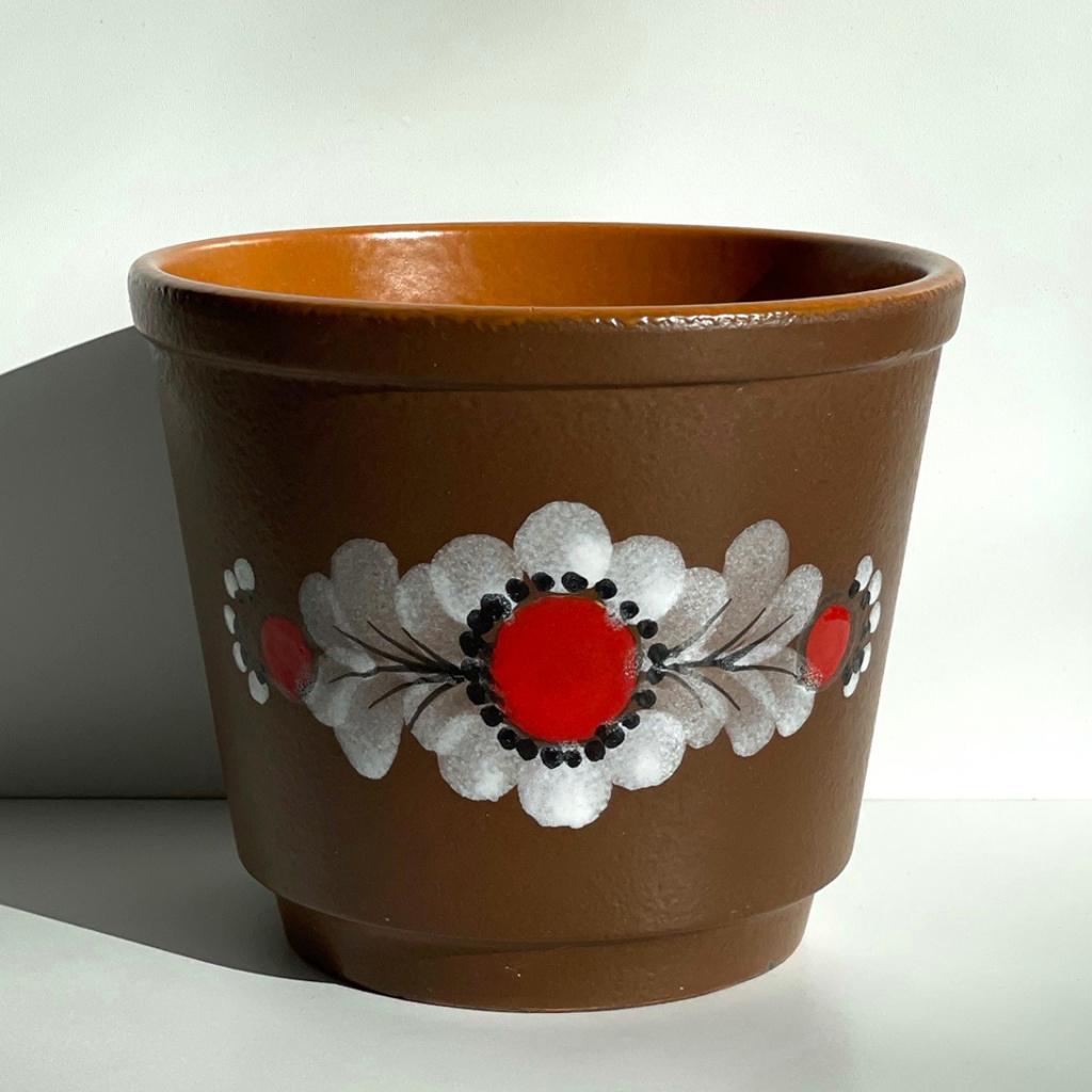 West Germany vintage BLOEMPOT Ø19,5cm VEB Haldensleben, Tuin en Terras, Bloempotten, Gebruikt, Rond, Binnen, Ophalen of Verzenden