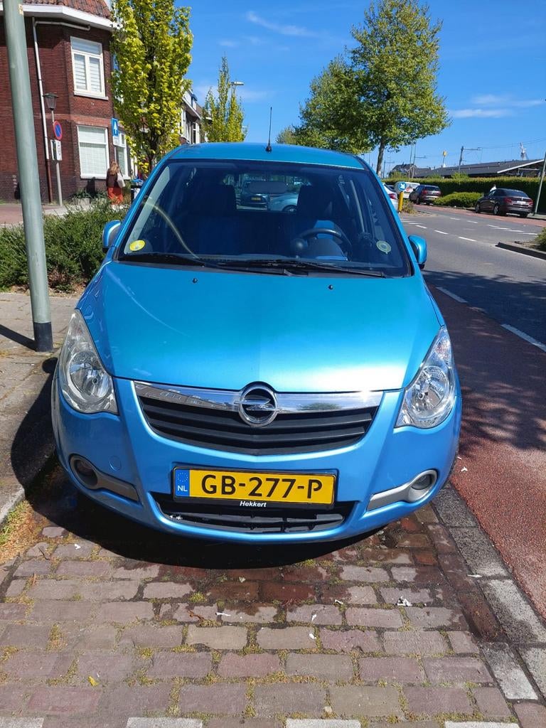 Opel Agila 1.0 12V 2008 Blauw, Auto's, 31 €/maand, Blauw, 996 cc, Handgeschakeld
