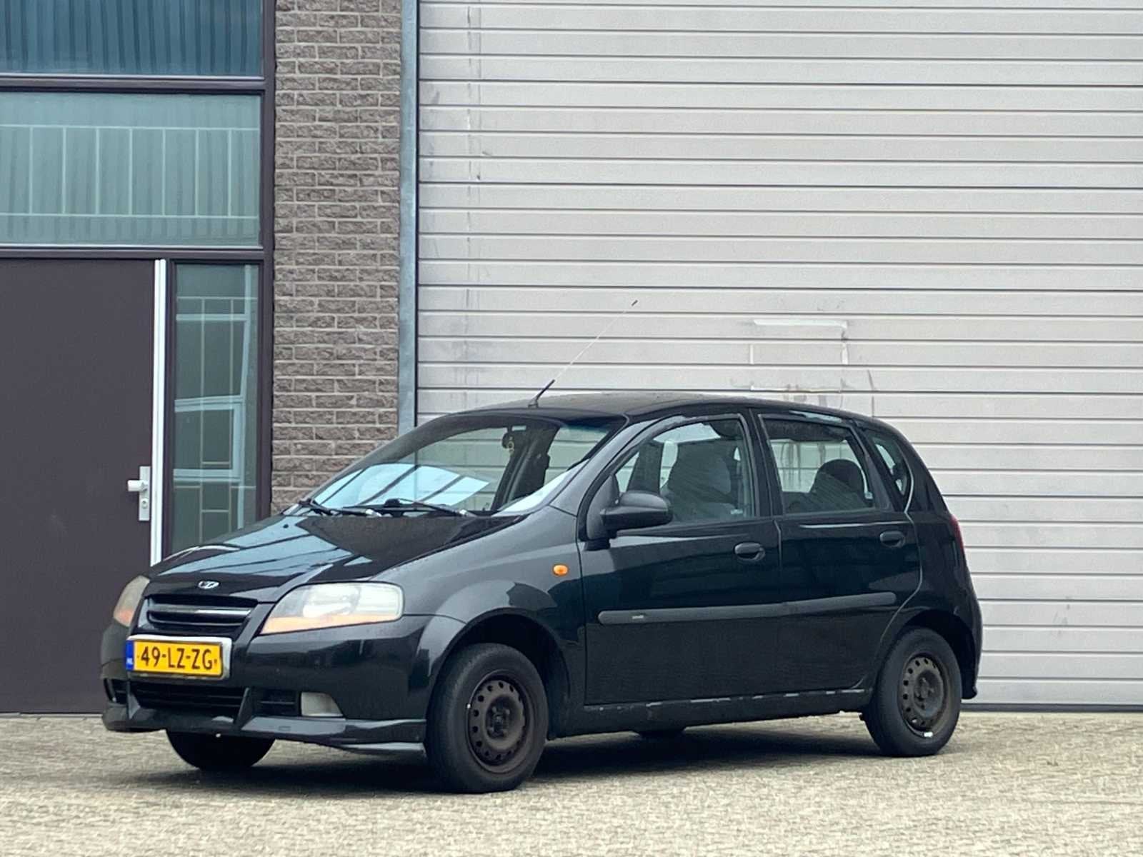 Daewoo Kalos 1.4 Spirit, 49-LZ-ZG, Auto's, Daewoo, Gebruikt, 4 cilinders, Kalos, Zwart