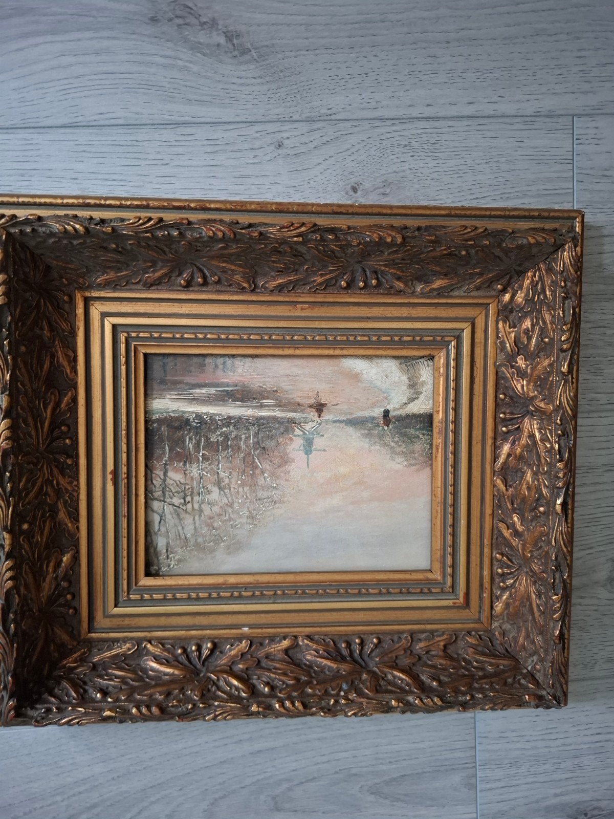 Oud Hollands winterlandschap met molen en schaatsers, Antiek en Kunst, Ophalen