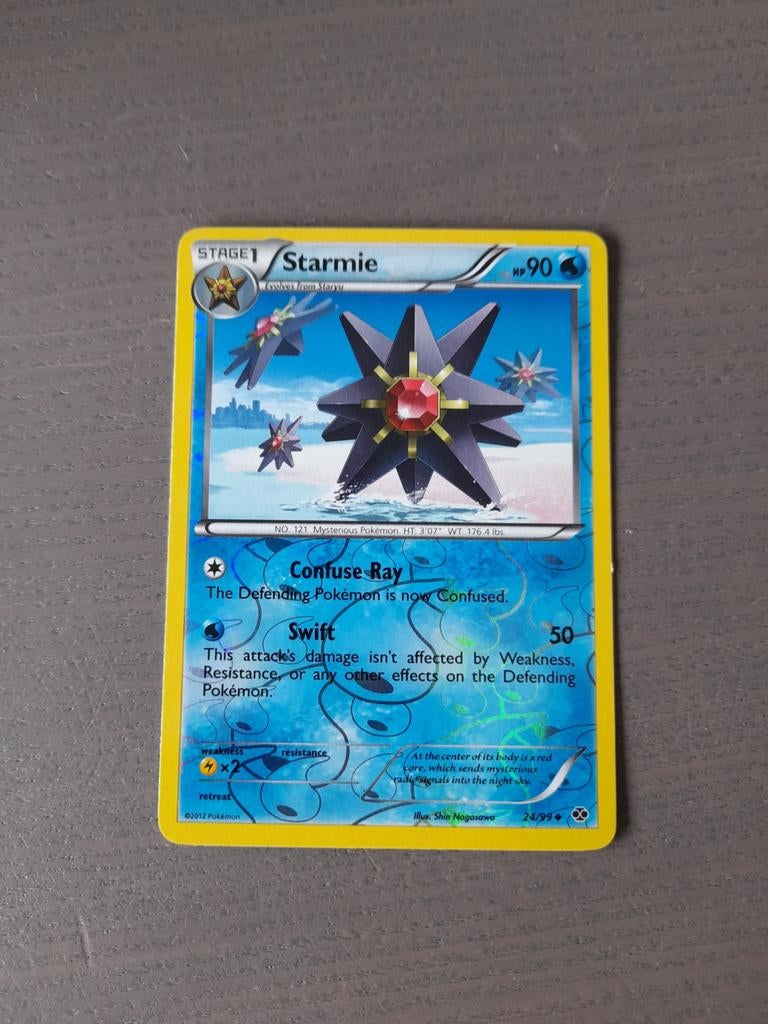Next destinies 24/99 starmie reverse, Ophalen of Verzenden, Gebruikt, Losse kaart, Foil