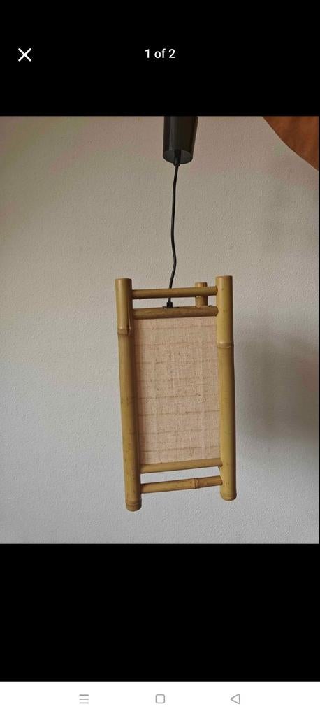 Bamboe hanglamp, Ophalen, Zo goed als nieuw