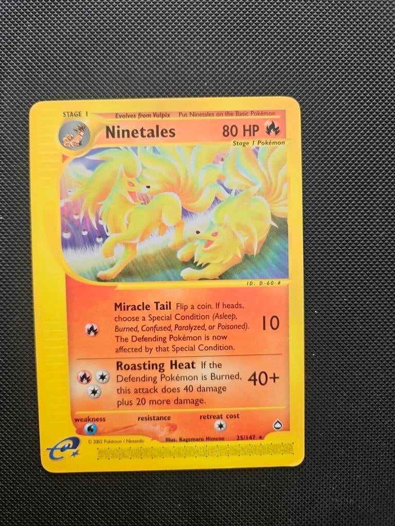 Ninetales aq 25, Ophalen of Verzenden, Gebruikt, Losse kaart