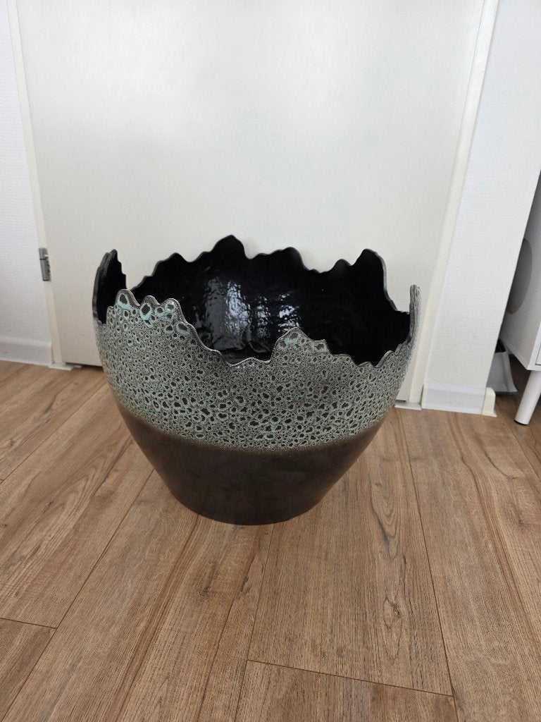 Grote PTMD Collection keramieken schaal / plantenbak Ø54 cm, Huis en Inrichting, Woonaccessoires | Schalen en Manden, Ophalen
