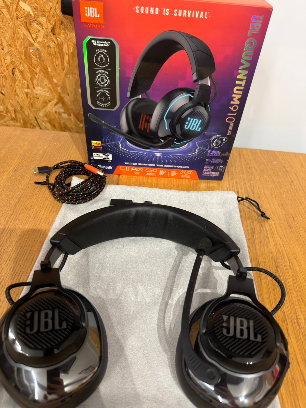 JBL Quantum 910, Computers en Software, Headsets, Gebruikt, Mute-functie, Ophalen of Verzenden, Draadloos