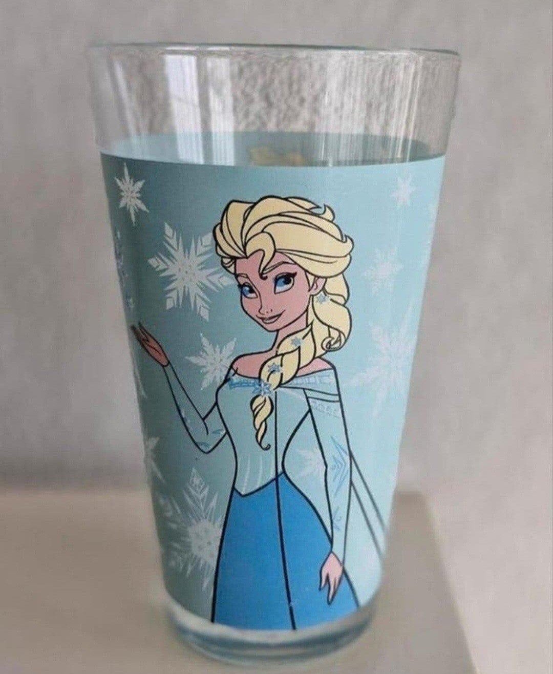 Disney Frozen Elsa drinkglas, Ophalen of Verzenden, Glas, Overige typen, Gebruikt