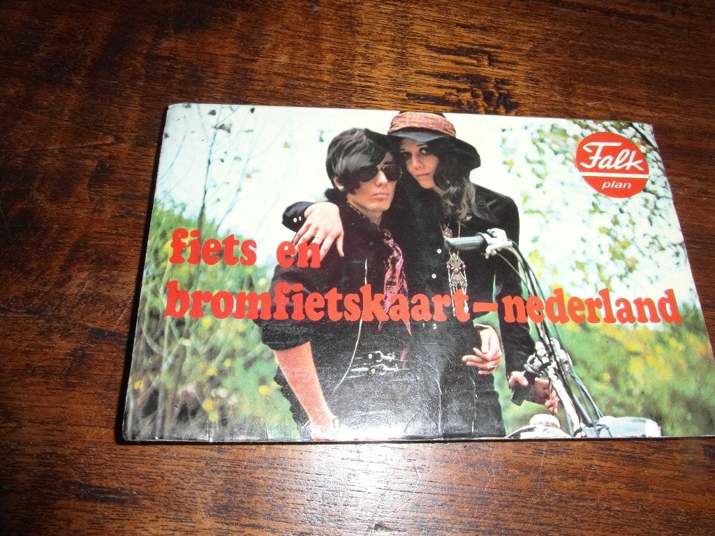 Fiets en bromfiets kaart Nederland oud   Falk plan, Ophalen of Verzenden, Gebruikt, Falk