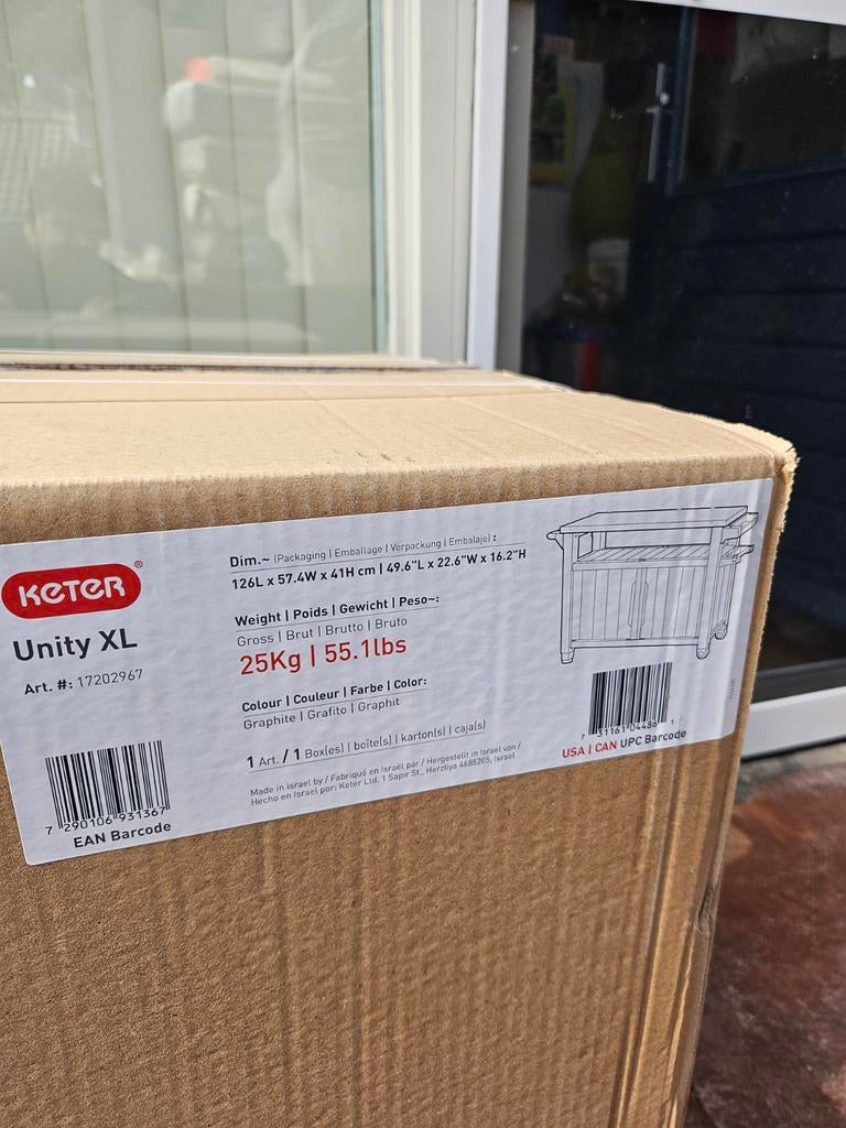 Keter Unity XL BBQ Tafel Nieuw in Doos, Ophalen of Verzenden