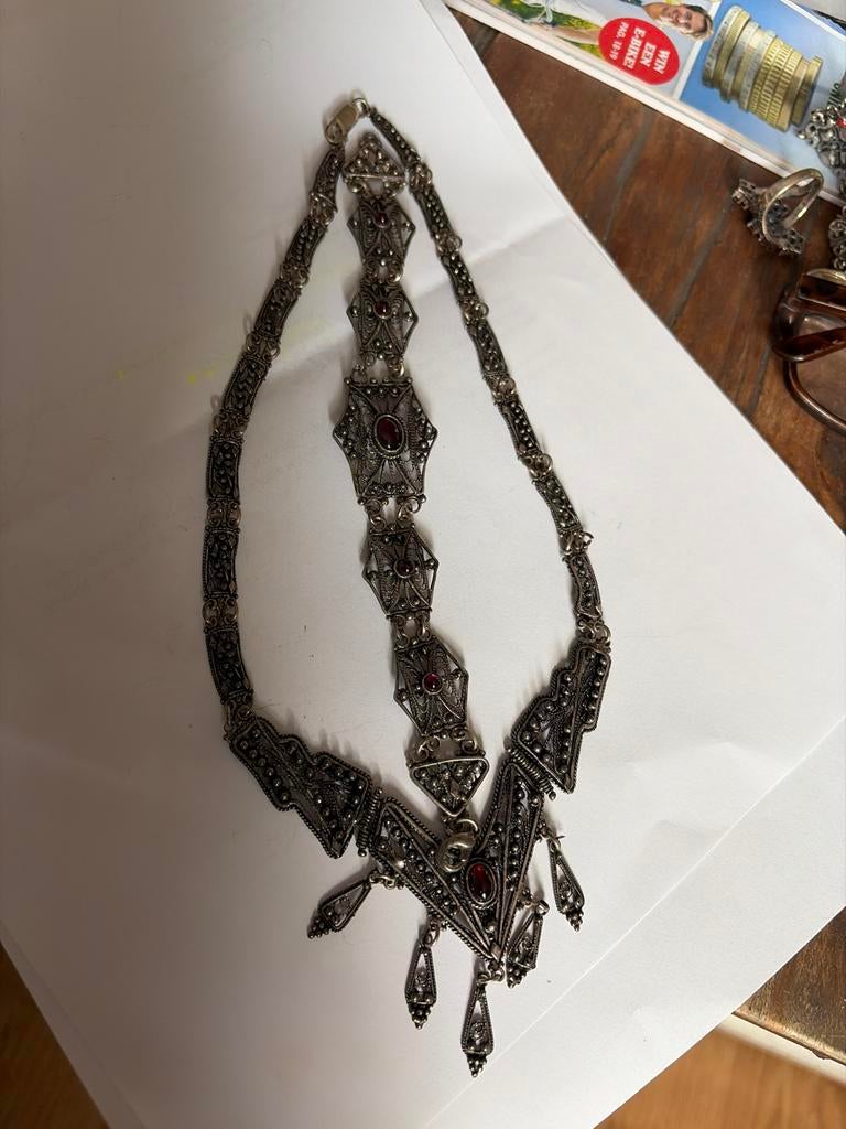 Zilveren Ketting Armband 20 cm Retro Vintage Antiek, Sieraden, Tassen en Uiterlijk, Armbanden, Ophalen of Verzenden, Gebruikt