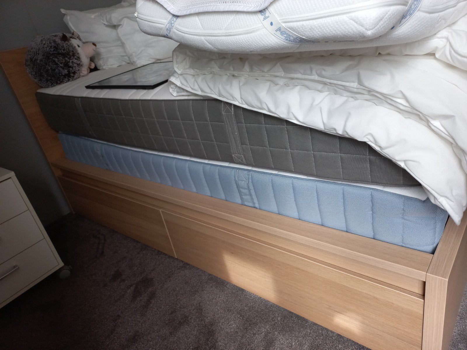 Malm bed te koop zgan, Ophalen of Verzenden, Zo goed als nieuw, Tweepersoons