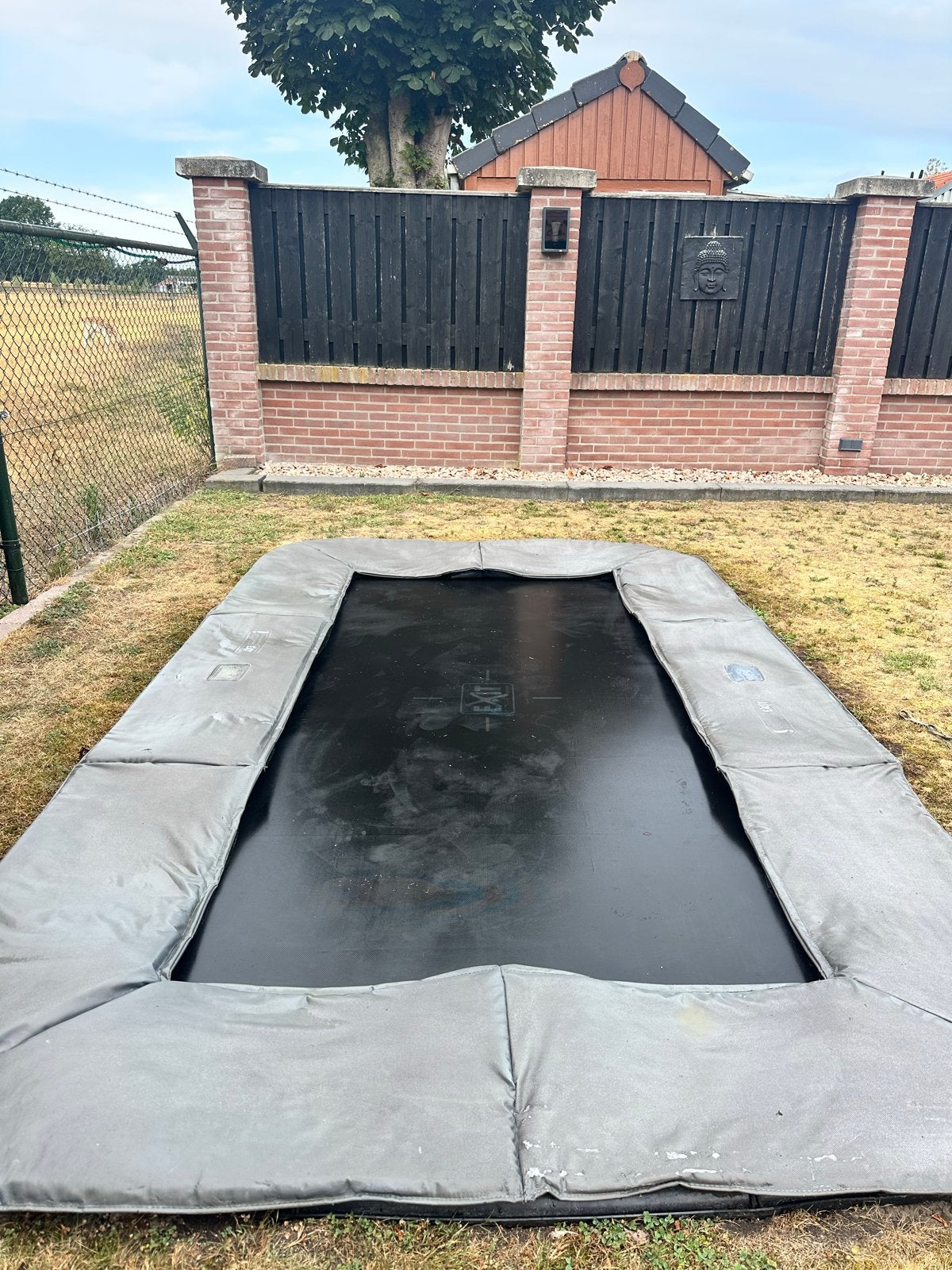 Exit Supreme inground trampoline 214x366cm, Kinderen en Baby's, Speelgoed | Buiten | Trampolines, Ophalen, Gebruikt