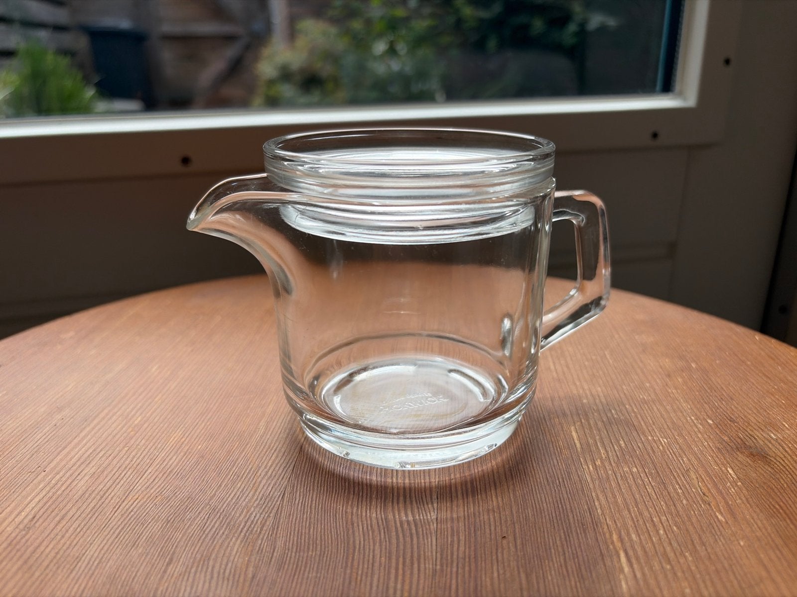 Klein glazen theepotje van pickwick, Ophalen, Zo goed als nieuw, Overige merken, Glas