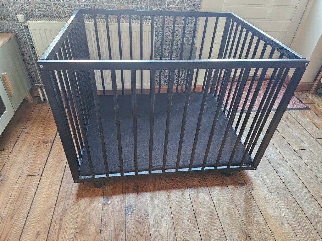 Verrijdbare box, Ophalen of Verzenden, Zo goed als nieuw, Rechthoekig, In hoogte verstelbaar