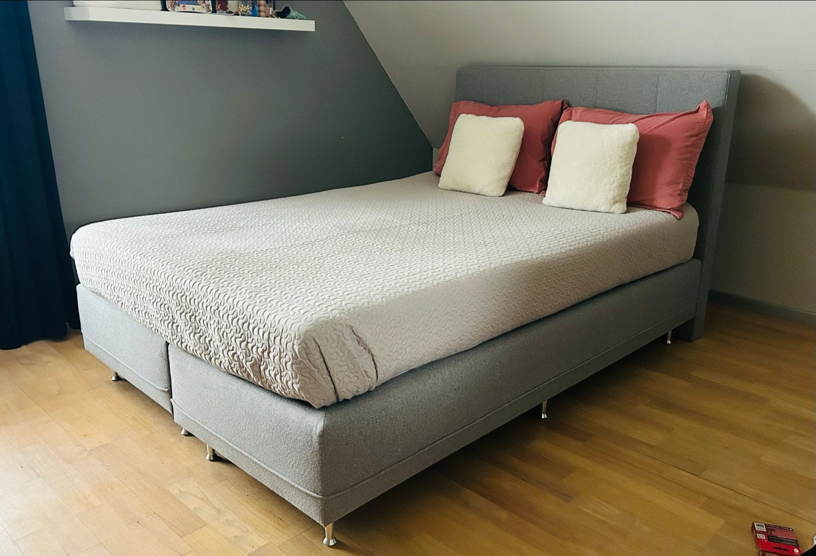 Boxspring, bed, 2-pers. Goossens 140x200 - Zo goed als nieuw, Huis en Inrichting, Ophalen, Tweepersoons, 140 cm, Zo goed als nieuw