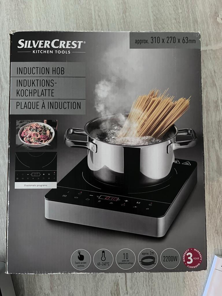 SilverCrest Inductiekookplaat SIKP 2200 B1, 3 kookzones of minder, Ophalen of Verzenden, Zo goed als nieuw, Inductie