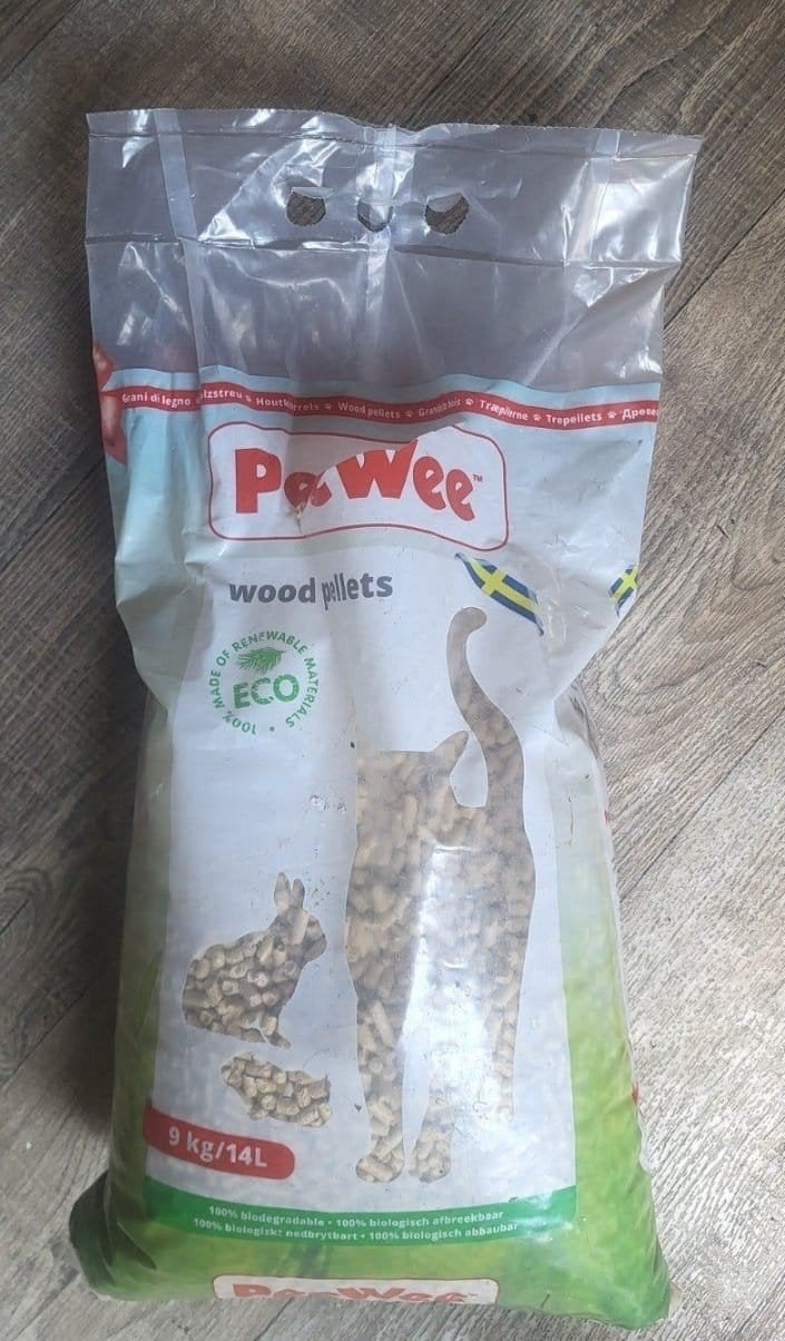 Peewee kattenbak korrels, Ophalen