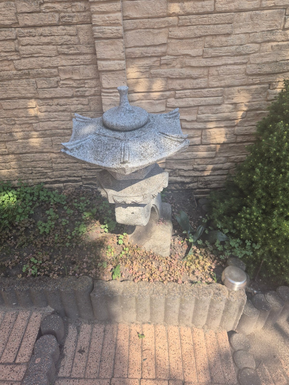 Japanse pagode tuinbeeld van steen, Ophalen, Gebruikt, Steen, Overige typen