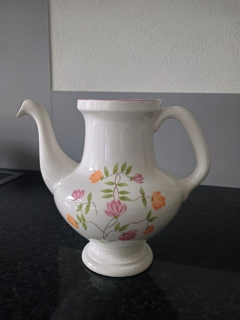 Mooie gebloemde kan van Moulin des Loups, Antiek en Kunst, Ophalen of Verzenden