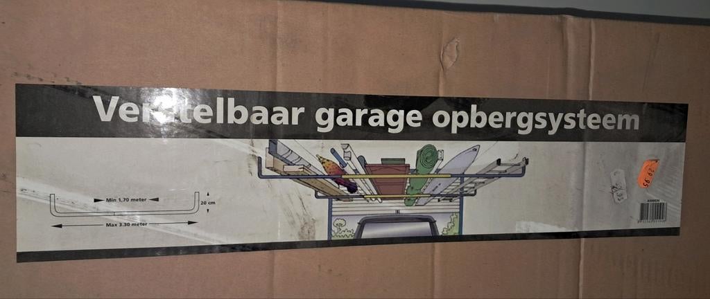 Opbergsysteem garage/schuur, 2 stuks nieuw in de doos., Doe-het-zelf en Verbouw, Kratten en Dozen, Ophalen