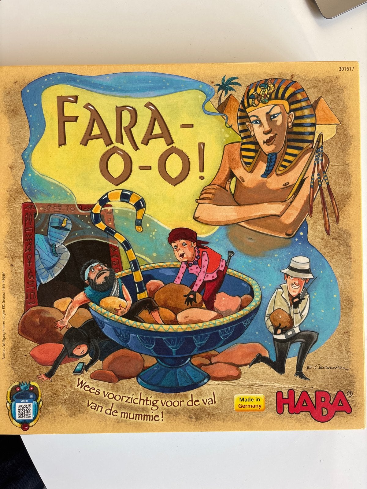 Fara-O-O! Bordspel van HABA - Pas op voor de mummie!, Hobby en Vrije tijd, Ophalen of Verzenden, Zo goed als nieuw