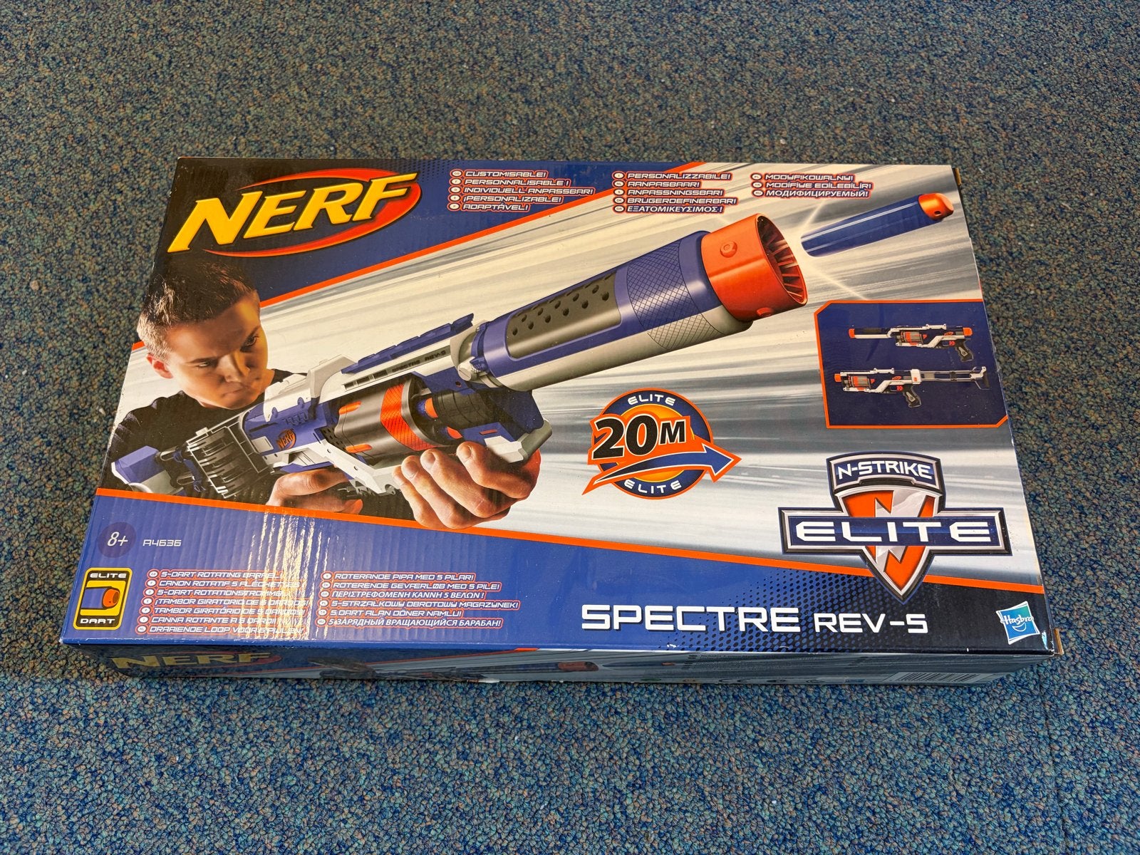 Nerf N-Strike Elite Spectre Rev-5 Blaster, Ophalen of Verzenden, Zo goed als nieuw, Jongen of Meisje