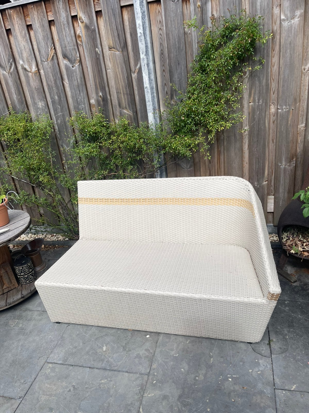 Nette tuinbank, Ophalen, Gebruikt, Wicker
