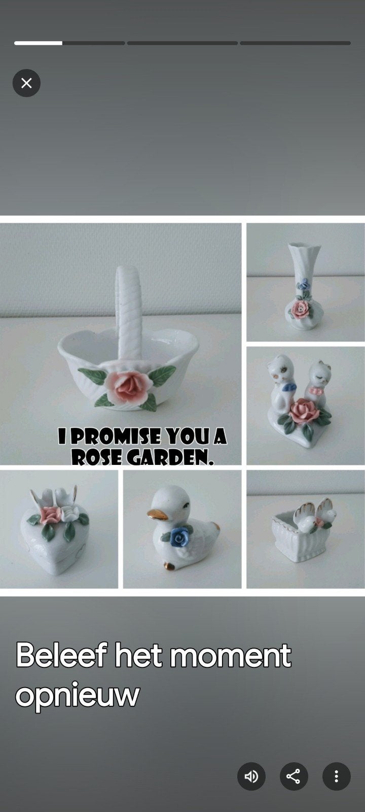 Rozen porselein/6 stuks €10, Antiek en Kunst, Ophalen of Verzenden
